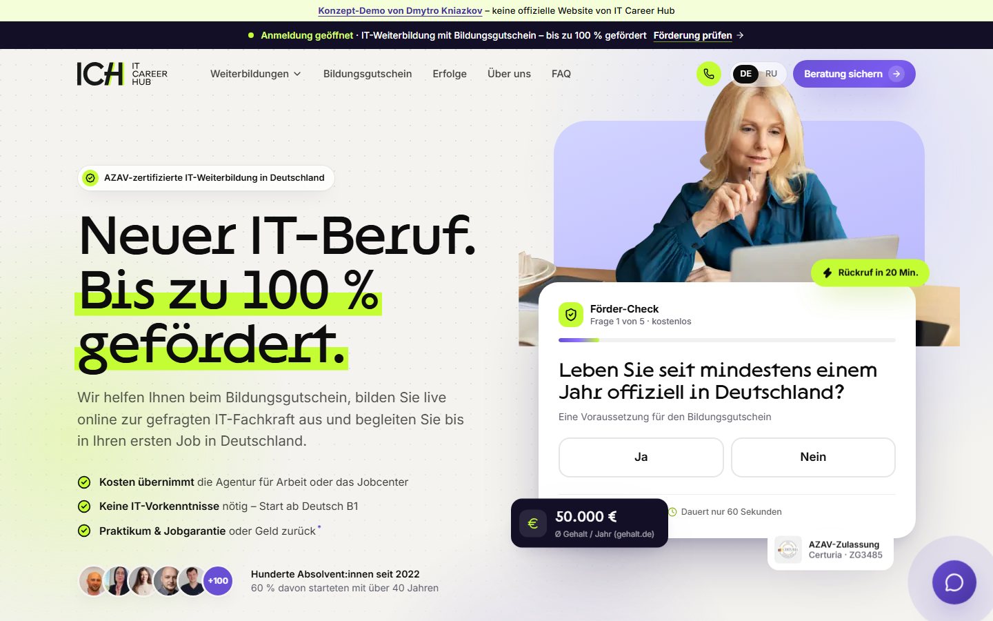 Konzept: Redesign-Konzept für IT Career Hub