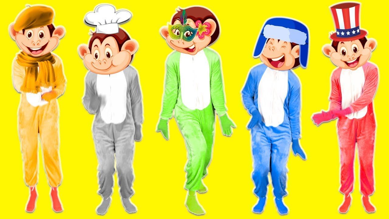 Vorschaubild: Five Little Monkeys Jumping on the Bed | Funny Song for Children